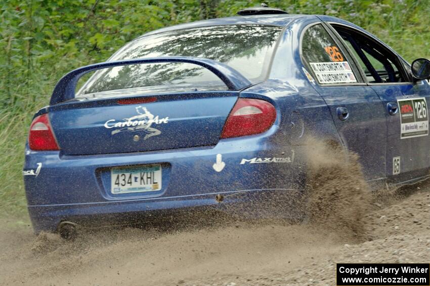 Don Coatsworth / Cody Coatsworth Dodge SRT-4 at a sharp left on SS3, Steamboat I.