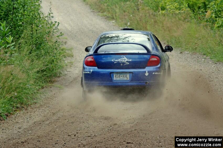 Don Coatsworth / Cody Coatsworth Dodge SRT-4 at a sharp left on SS3, Steamboat I.