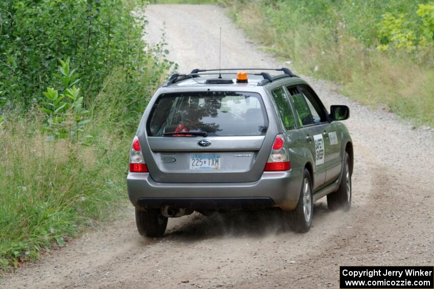 Safety Sweep at a sharp left on SS3, Steamboat I.