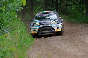 Barry McKenna / Leon Jordan Ford Fiesta at a sharp left on SS6, Steamboat II.