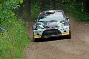 Barry McKenna / Leon Jordan Ford Fiesta at a sharp left on SS6, Steamboat II.