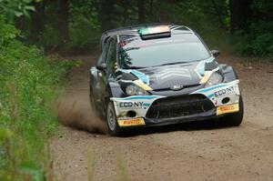 Barry McKenna / Leon Jordan Ford Fiesta at a sharp left on SS6, Steamboat II.