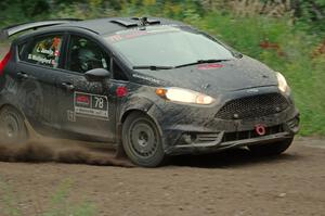 Dave Wallingford / Leanne Junnila Ford Fiesta at a sharp left on SS6, Steamboat II.