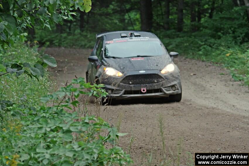 Dave Wallingford / Leanne Junnila Ford Fiesta at a sharp left on SS6, Steamboat II.