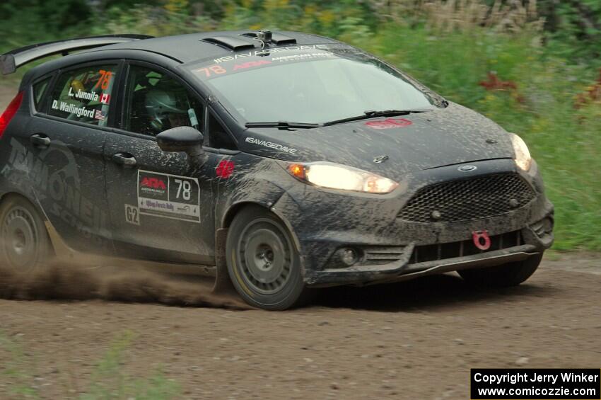 Dave Wallingford / Leanne Junnila Ford Fiesta at a sharp left on SS6, Steamboat II.