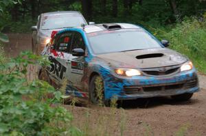 Dennis Romero / Jose Maria Rodriguez Subaru WRX STi and Travis Nease / Krista Skucas Subaru WRX STi on SS6, Steamboat II.