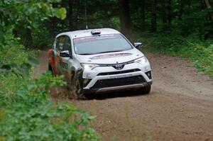 Ryan Millen / Rhianon Gelsomino Toyota RAV4 SE at a sharp left on SS6, Steamboat II.