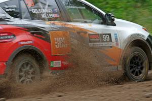 Ryan Millen / Rhianon Gelsomino Toyota RAV4 SE at a sharp left on SS6, Steamboat II.