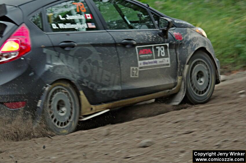 Dave Wallingford / Leanne Junnila Ford Fiesta at a sharp left on SS6, Steamboat II.