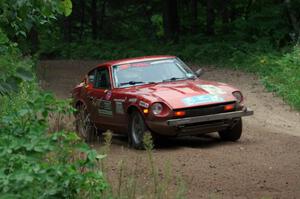 Greg Healey / Phil Barnes Datsun 280Z at a sharp left on SS6, Steamboat II.