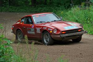 Greg Healey / Phil Barnes Datsun 280Z at a sharp left on SS6, Steamboat II.