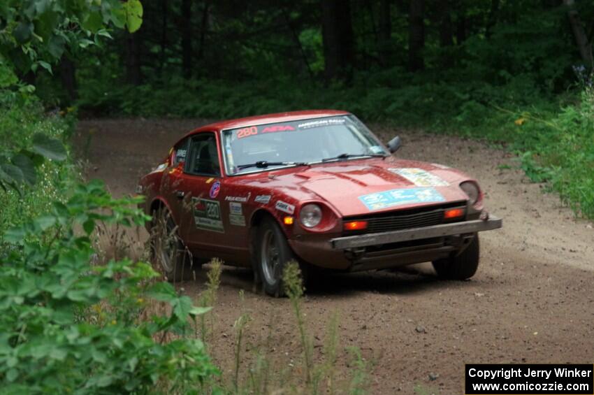 Greg Healey / Phil Barnes Datsun 280Z at a sharp left on SS6, Steamboat II.