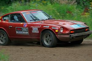 Greg Healey / Phil Barnes Datsun 280Z at a sharp left on SS6, Steamboat II.