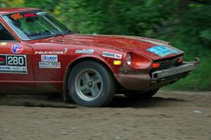 Greg Healey / Phil Barnes Datsun 280Z at a sharp left on SS6, Steamboat II.