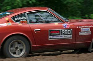 Greg Healey / Phil Barnes Datsun 280Z at a sharp left on SS6, Steamboat II.