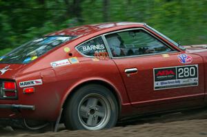 Greg Healey / Phil Barnes Datsun 280Z at a sharp left on SS6, Steamboat II.