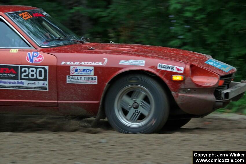 Greg Healey / Phil Barnes Datsun 280Z at a sharp left on SS6, Steamboat II.