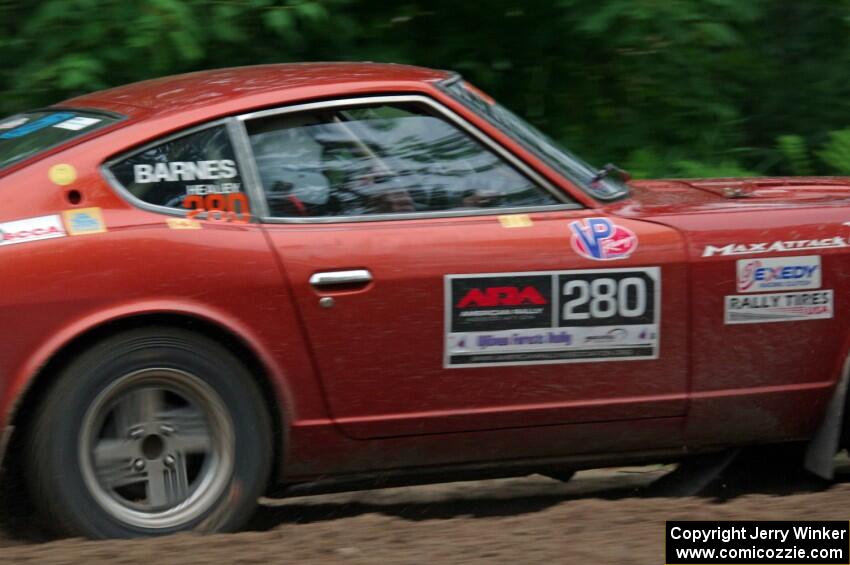 Greg Healey / Phil Barnes Datsun 280Z at a sharp left on SS6, Steamboat II.