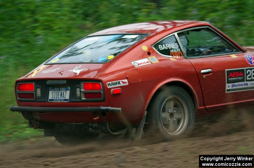 Greg Healey / Phil Barnes Datsun 280Z at a sharp left on SS6, Steamboat II.