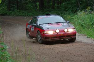 Tret West / Brandon Reinhardt Eagle Talon at a sharp left on SS6, Steamboat II.