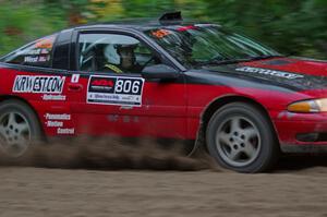 Tret West / Brandon Reinhardt Eagle Talon at a sharp left on SS6, Steamboat II.