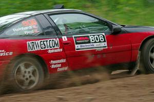 Tret West / Brandon Reinhardt Eagle Talon at a sharp left on SS6, Steamboat II.