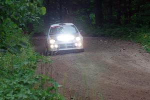 Matt Coatsworth / Ben Anderson Dodge SRT-4 at a sharp left on SS6, Steamboat II.