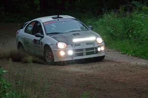 Matt Coatsworth / Ben Anderson Dodge SRT-4 at a sharp left on SS6, Steamboat II.