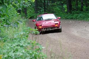 Al Dantes, Jr. / Brandon Snyder Mazda RX-7 Turbo at a sharp left on SS6, Steamboat II.