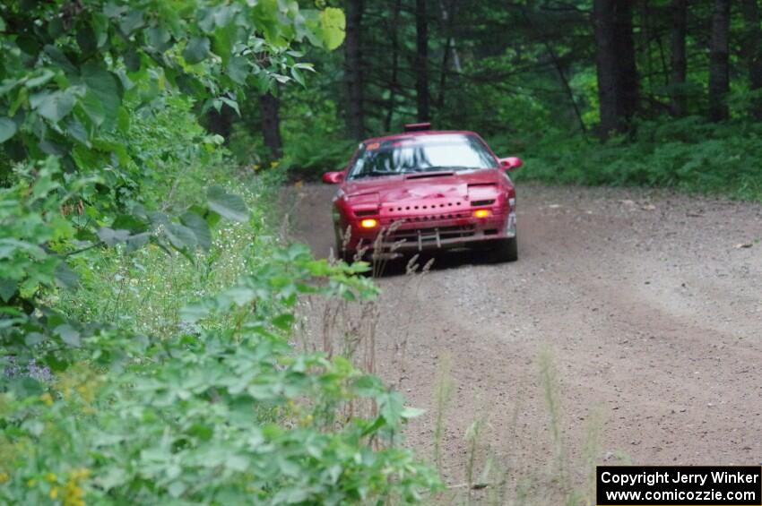 Al Dantes, Jr. / Brandon Snyder Mazda RX-7 Turbo at a sharp left on SS6, Steamboat II.