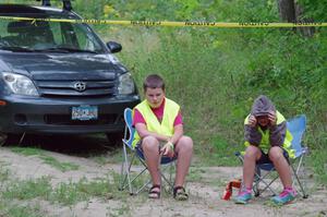 Bored marshals on SS6 (Steamboat II) waiting for the stage to be cleared.