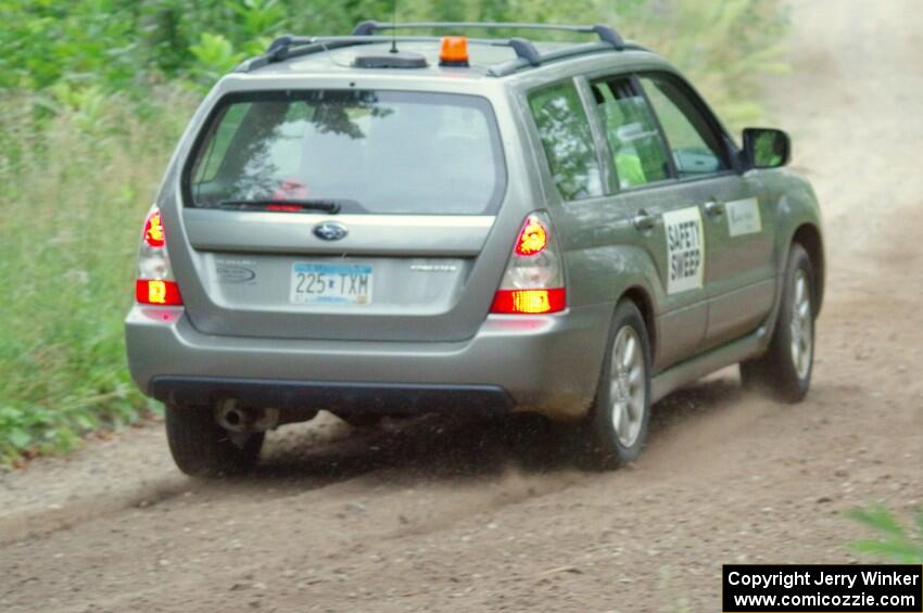 Safety Sweep at a sharp left on SS6, Steamboat II.