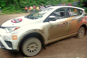 Ryan Millen / Rhianon Gelsomino Toyota RAV4 SE comes through the VIP spectator corner on SS8, Perkins Road.