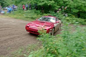 Al Dantes, Jr. / Brandon Snyder Mazda RX-7 Turbo comes through the VIP spectator corner on SS8, Perkins Road.