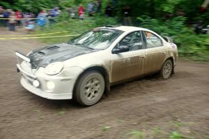 Matt Coatsworth / Ben Anderson Dodge SRT-4 comes through the VIP spectator corner on SS8, Perkins Road.