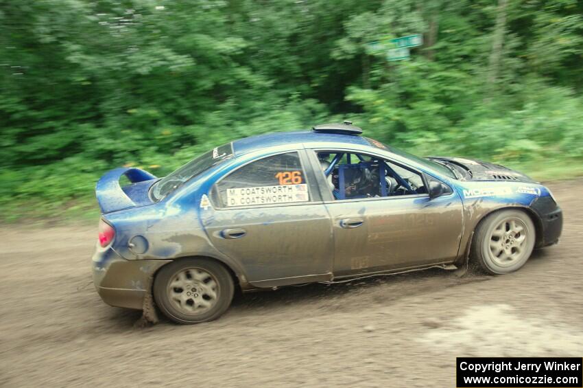 Don Coatsworth / Cody Coatsworth Dodge SRT-4 comes through the VIP spectator corner on SS8, Perkins Road.