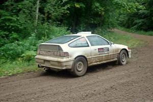 Ryan Raguse / Harlan Goerger Honda CRX comes through the VIP spectator corner on SS8, Perkins Road.