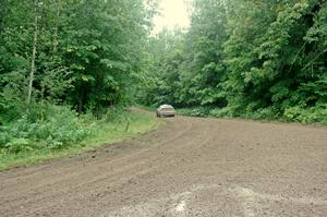 Ryan Raguse / Harlan Goerger Honda CRX comes through the VIP spectator corner on SS8, Perkins Road.