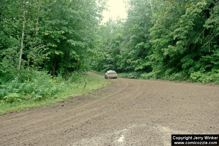 Ryan Raguse / Harlan Goerger Honda CRX comes through the VIP spectator corner on SS8, Perkins Road.