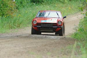 Greg Healey / Phil Barnes Datsun 280Z at speed on SS9, Sawmill Lake.