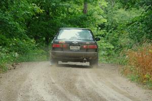 Jerry Rengo / Greg Hanka Nissan Sentra SE-R at speed on SS9, Sawmill Lake.