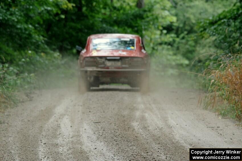 Greg Healey / Phil Barnes Datsun 280Z at speed on SS9, Sawmill Lake.