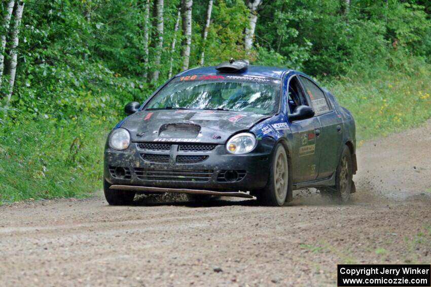 Don Coatsworth / Cody Coatsworth Dodge SRT-4 at speed on SS9, Sawmill Lake.