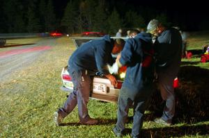 Jim Scray / Colin Vickman Datsun 510 is refueled before leaving Sidnaw service.