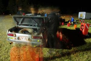 Jim Scray / Colin Vickman Datsun 510 is refueled before leaving Sidnaw service.