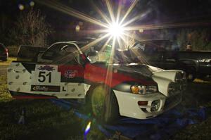 Chris Barribeau / Zach Rondeau Subaru Impreza at Sidnaw service.