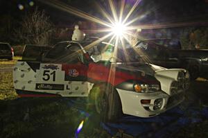 Chris Barribeau / Zach Rondeau Subaru Impreza at Sidnaw service.