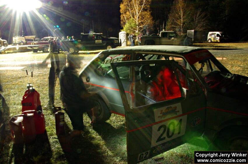 Adam VanDamme / Jake Carlson VW Rabbit at Sidnaw service.