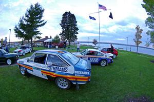 Classic rally cars on display in L'Anse.