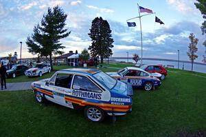 Classic rally cars on display in L'Anse.